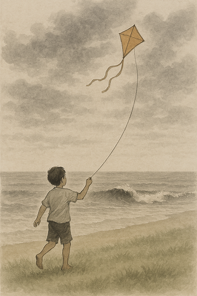 Create a painting inspired by the poem 'Tone of Bereavement – Beside the River the Fisherman Left Behind' by TaeHun Yoon. The image should depict a quiet riverbank with tall reeds, a solitary fisherman searching, and symbolic elements like a bent spine of time, frozen soil, and echoes of Auschwitz and Six-fingers. The atmosphere should evoke loss, memory, and historical silence. No text.